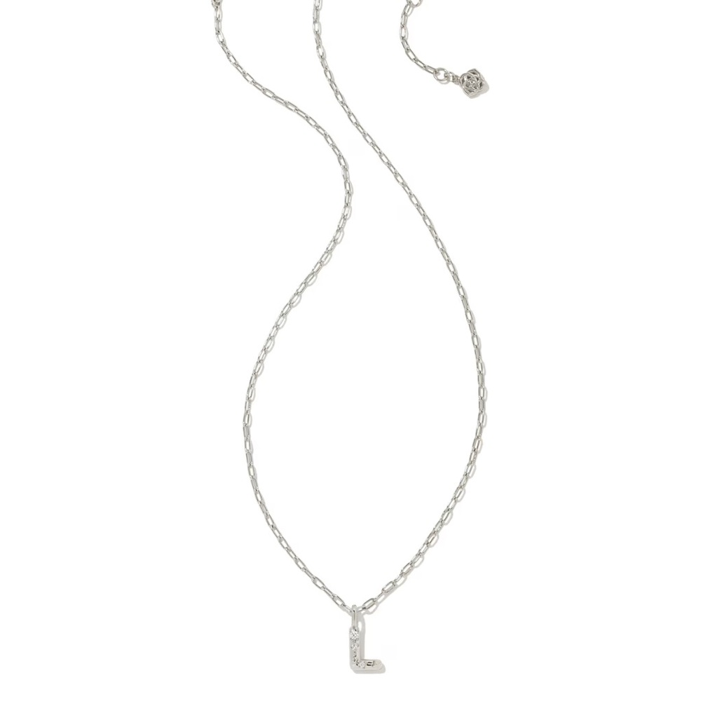 Kendra Scott Silver Initial Necklace